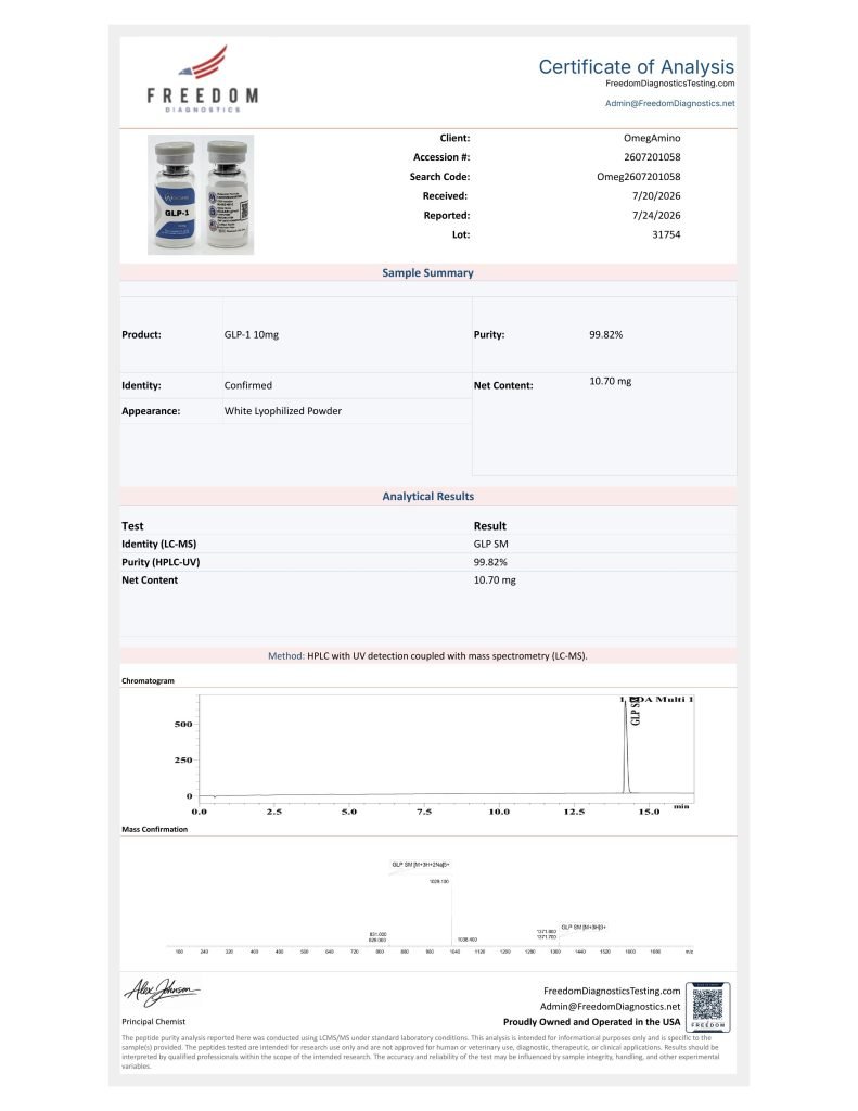 OmA – 1p certificate of analysis — lab scan 2 of 3