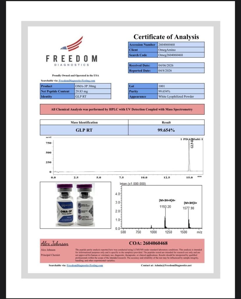 OmA – 3p 30 certificate of analysis — lab scan 2 of 3