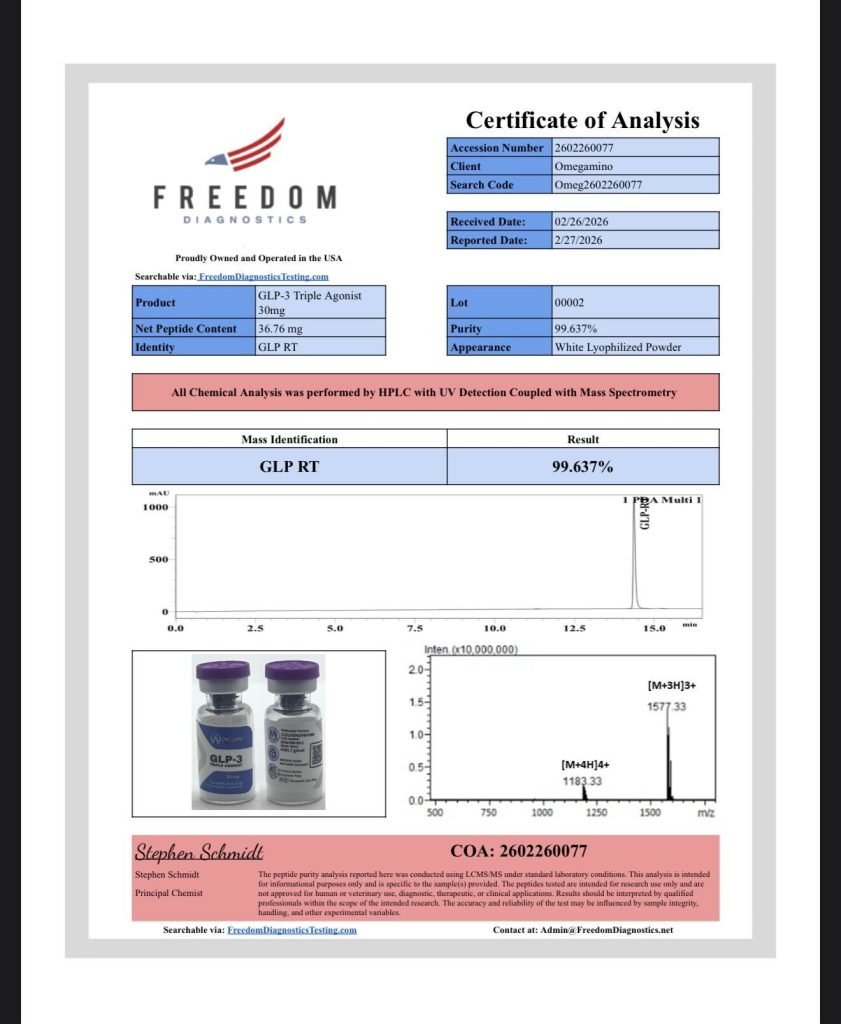OmA – 3p 30 certificate of analysis — lab scan 3 of 3