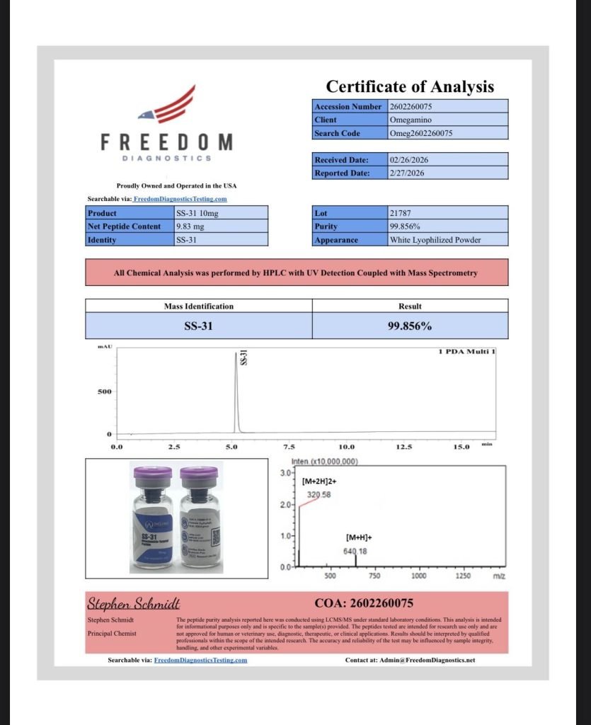 OmA – SS 10 certificate of analysis — lab scan 2 of 2