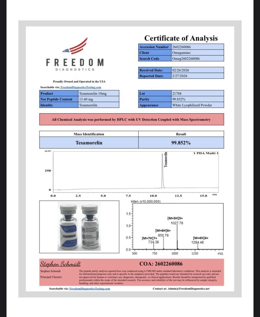 OmA – Tesa certificate of analysis — lab scan 2 of 2